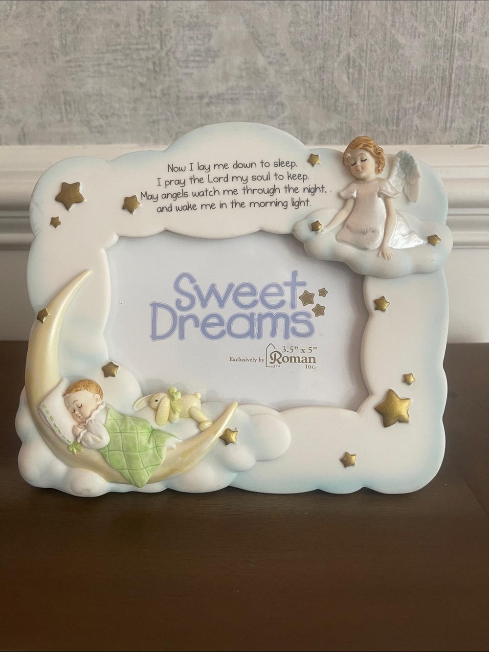 NWT Sweet Dreams Guardian Angel Photo Frame by Roman Exclusives